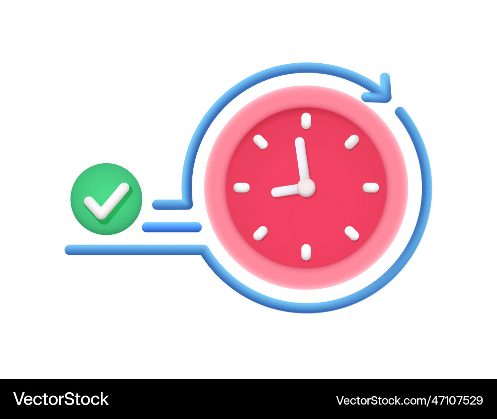 Concept round clock support service and fast Concept round clock support service and fast vector image