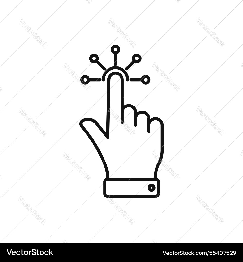 Interactive icon simple thin line Interactive icon simple thin line vector image