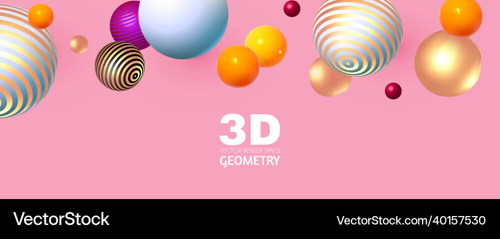 Abstract 3d geometric render background realistic vector image