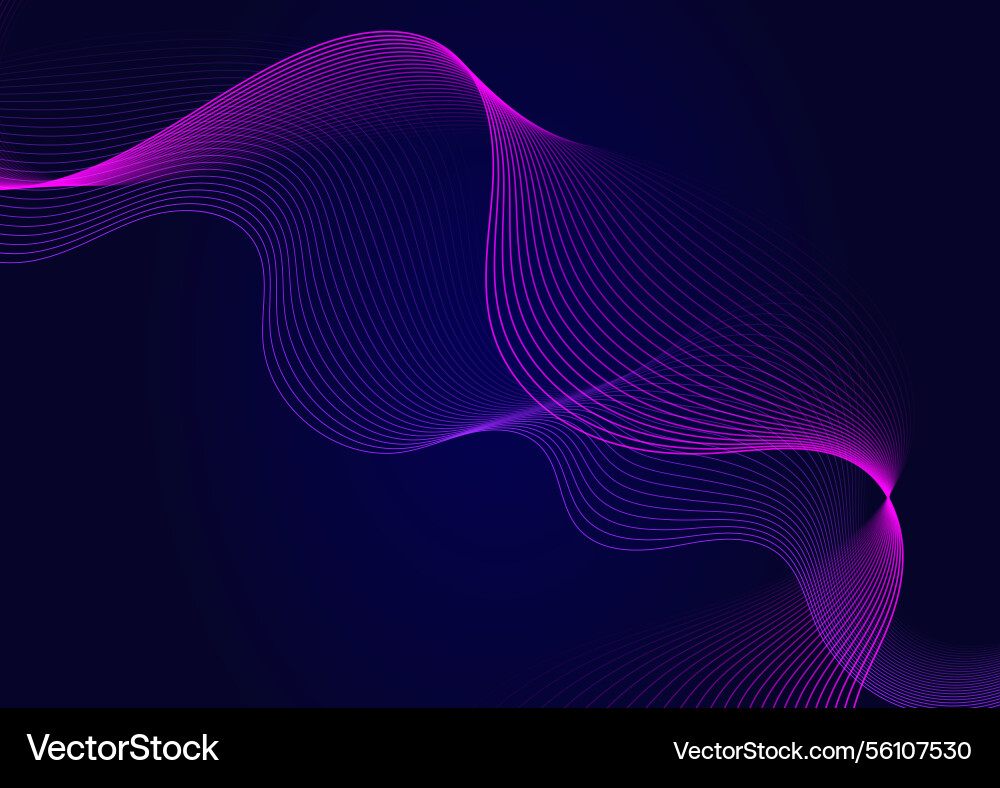 Abstract background with a flowing waves design vector image