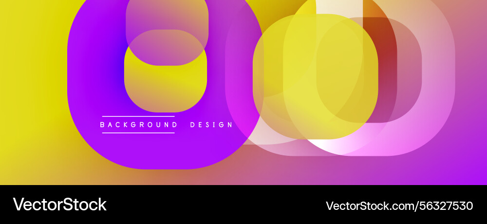 Abstract vibrant design features overlapping Vector Image