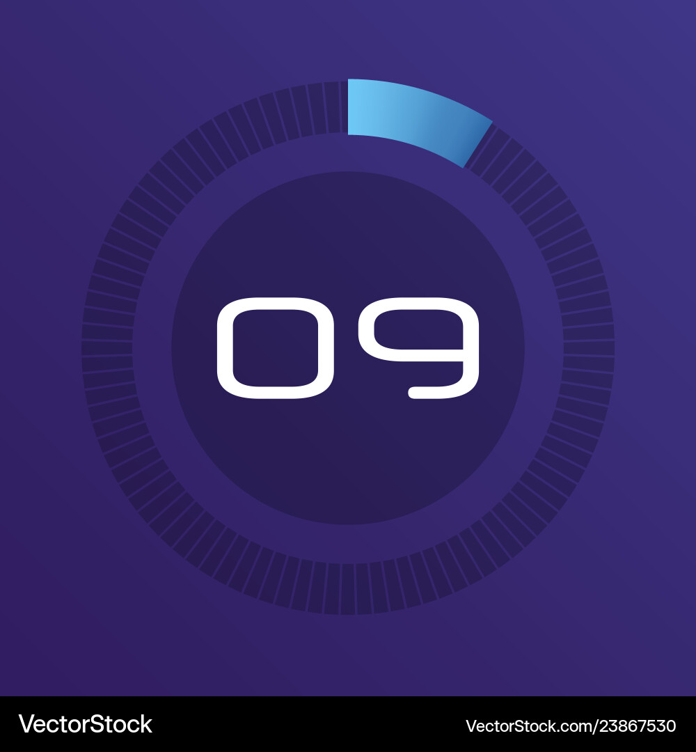 Circular interval timer Circular interval timer Vector Image
