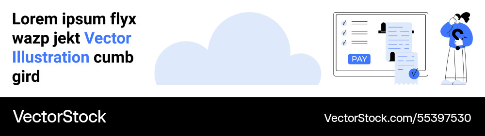 Cloud-based payment processing and digital Vector Image