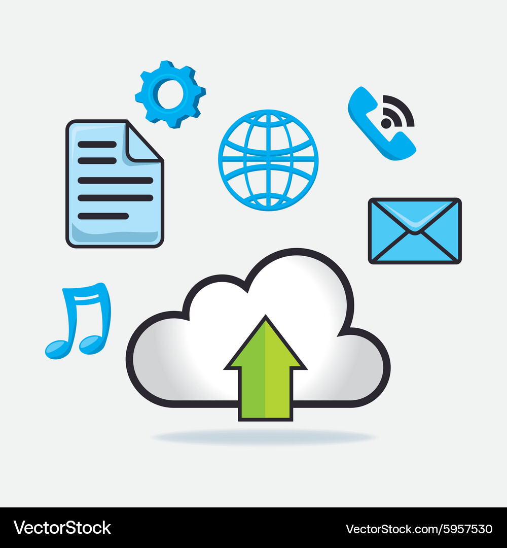 Cloud computing design Vector Image