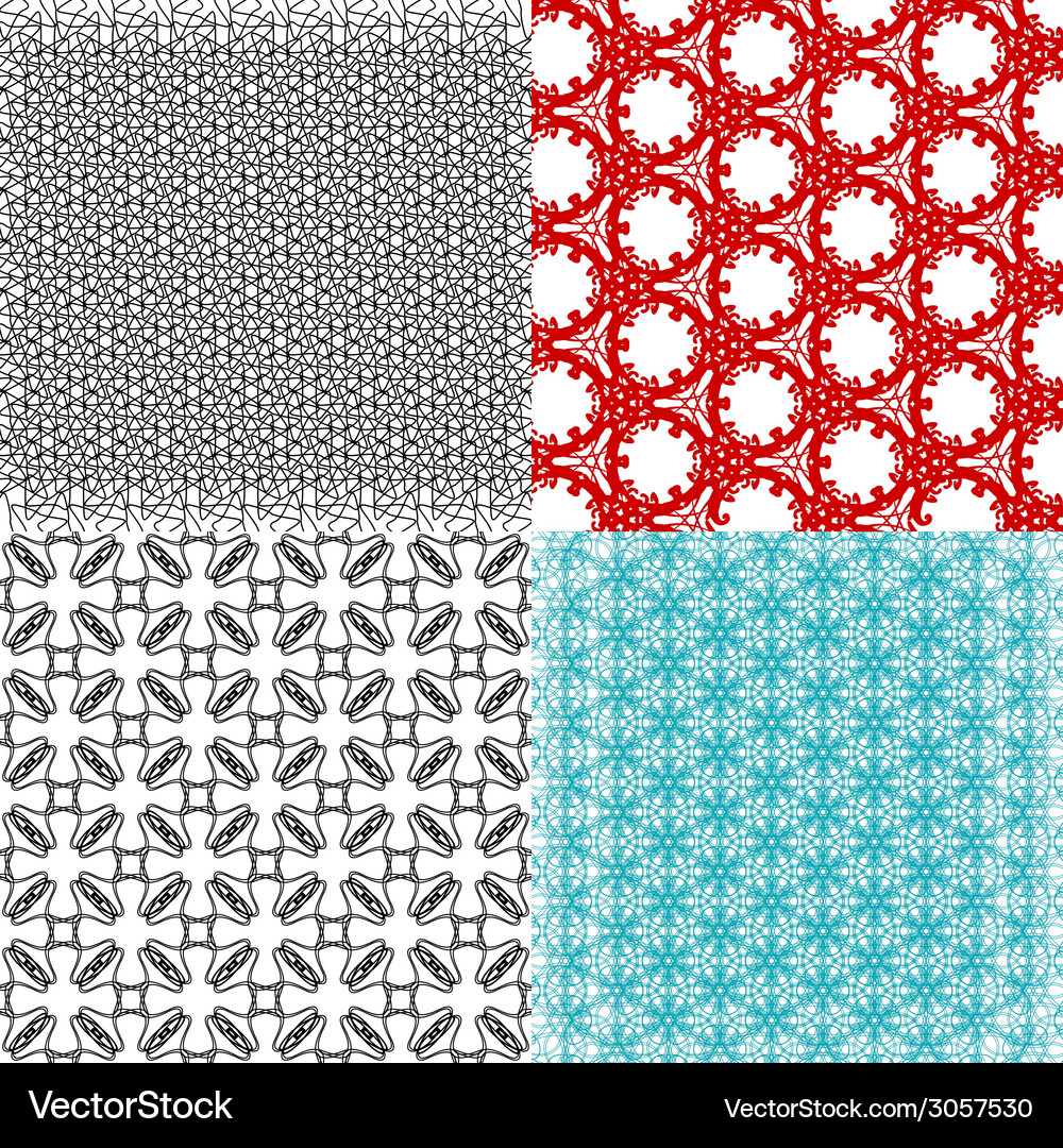 Geometric patterns tiling set of abstract vintage Vector Image