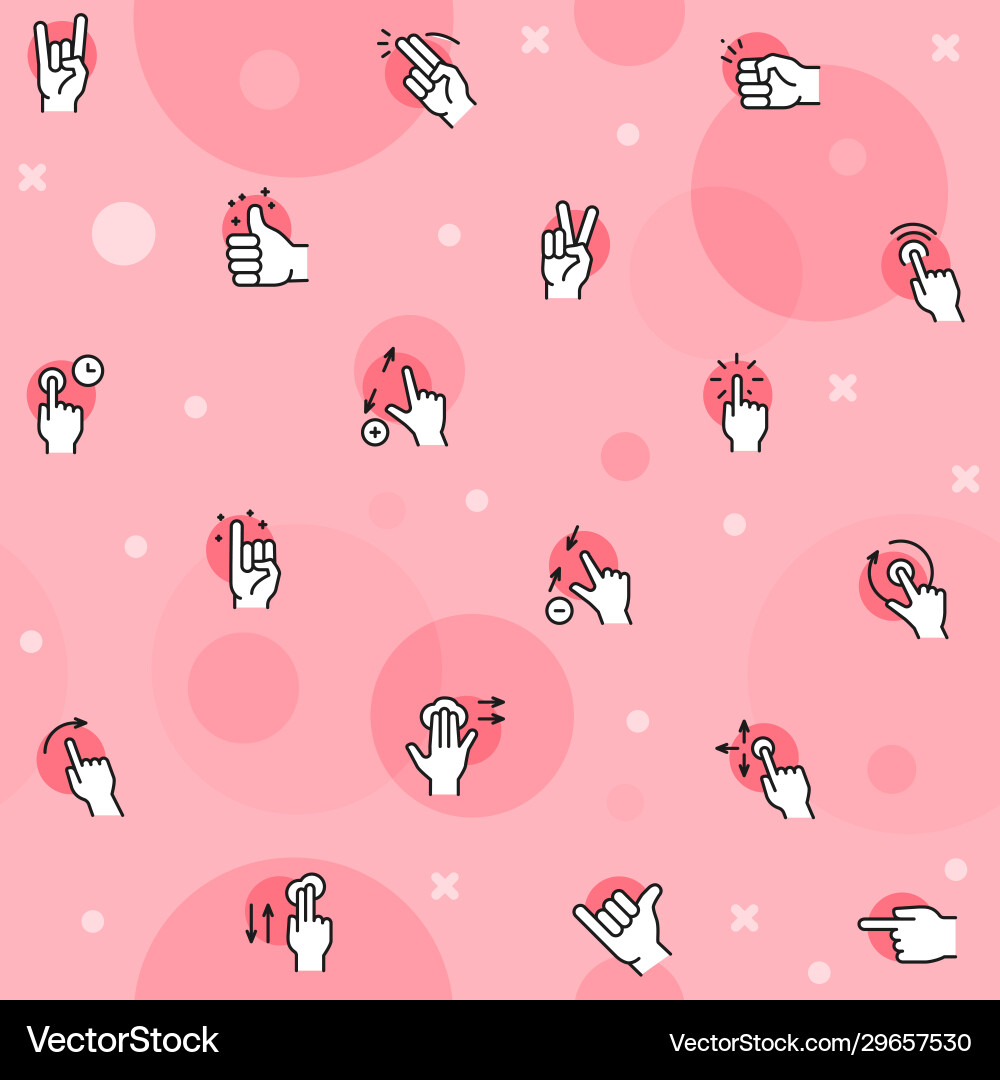 Gesture color linear icon set editable stroke Gesture color linear icon set editable stroke vector image