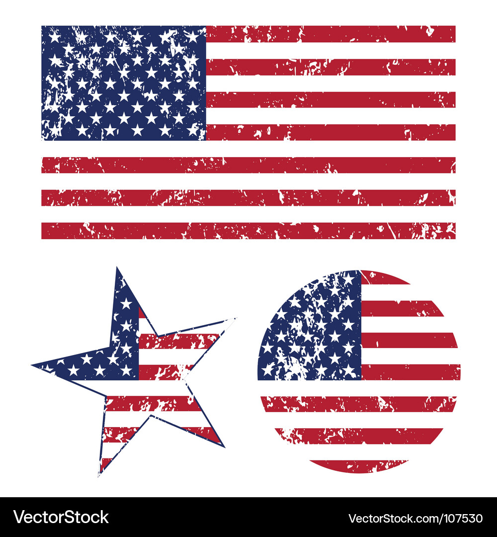Grunge Flag Pattern Vector Image