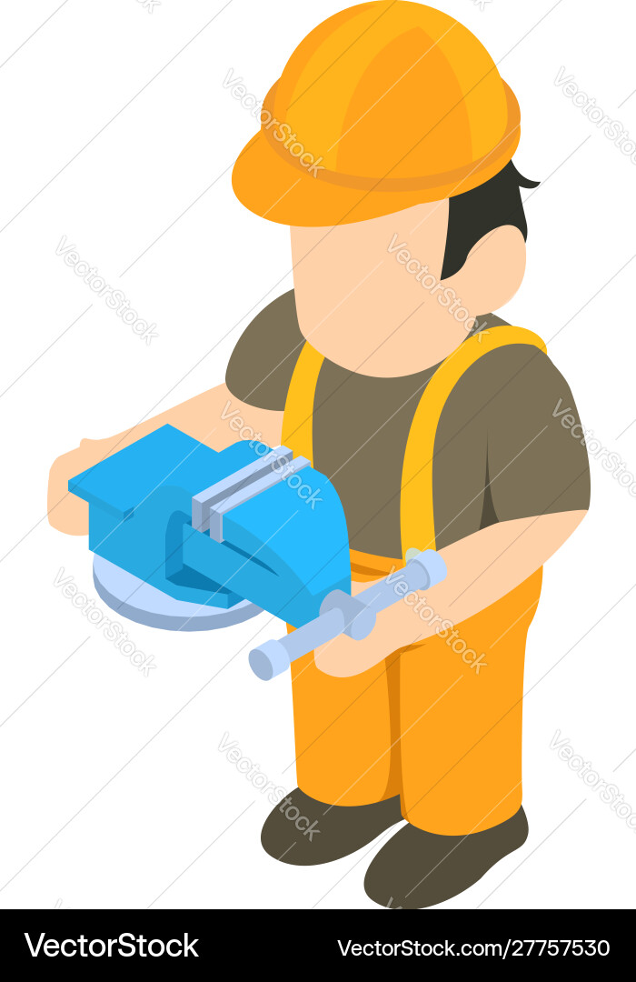 Machine operator icon isometric style Machine operator icon isometric style vector image