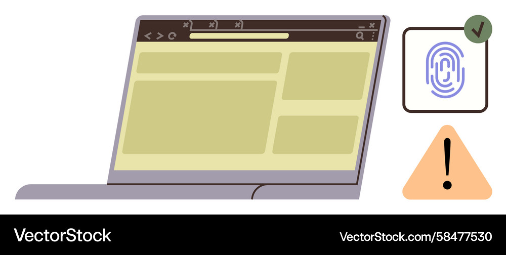Secure Access with Fingerprint Authentication Vector Image