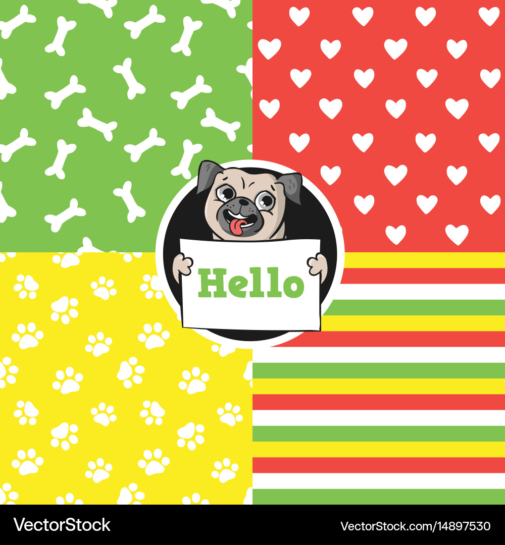 Set of seamless patterns vector image