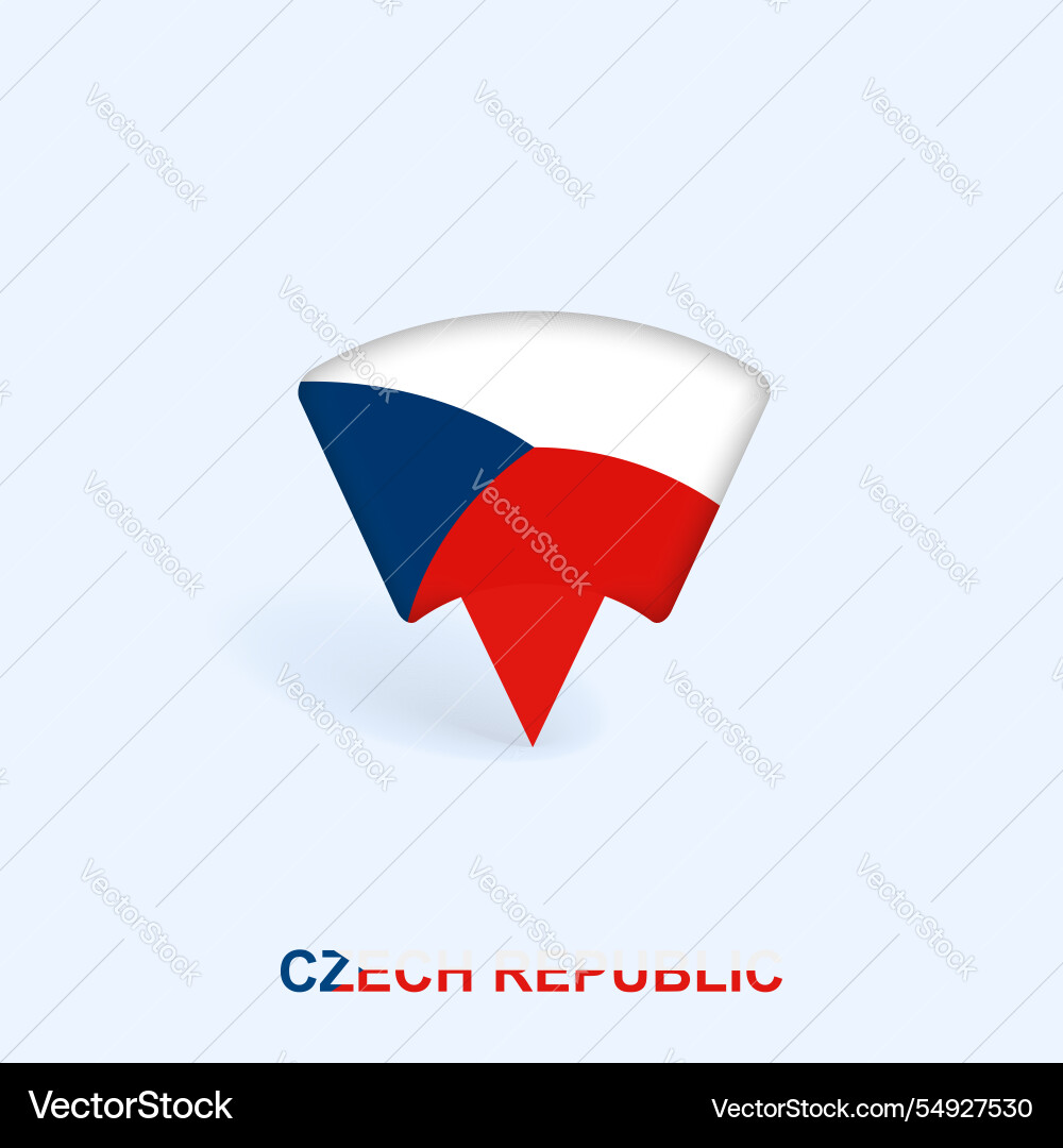 Tschechische Republik Flaggen-Karten-Karten-Design mit Schatten Tschechische Republik Flaggen-Karten-Karten-Design mit Schatten vektorbild