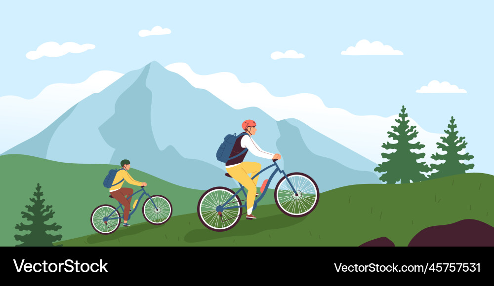 Bicycle flat concept Royalty Free Vector Image