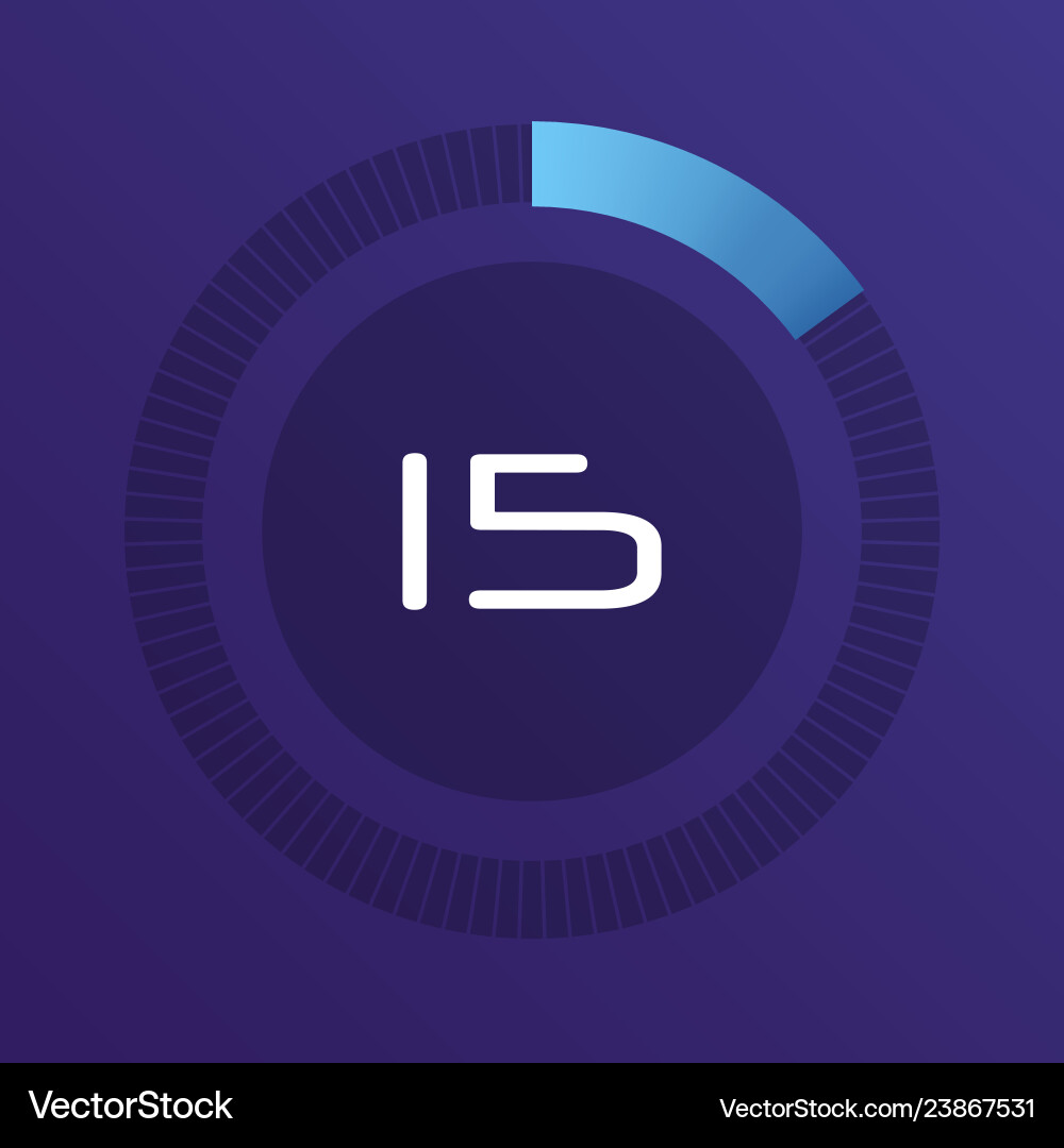 Circular interval timer Circular interval timer vector image