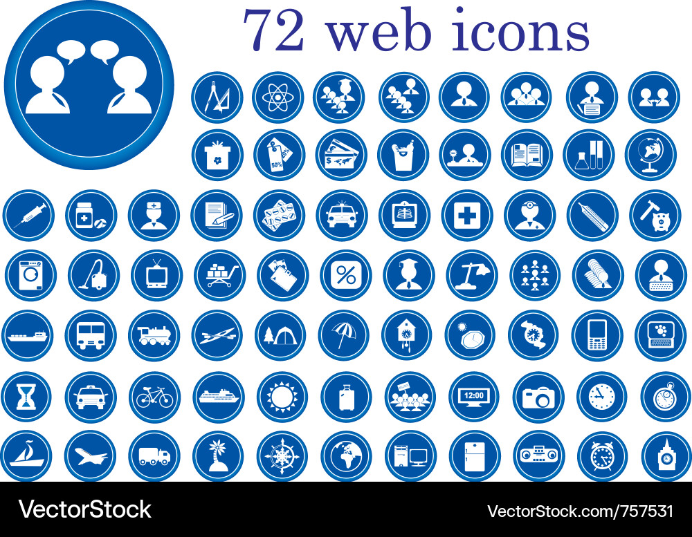 Modern Web Icons - Digital Toolkit Vector Image