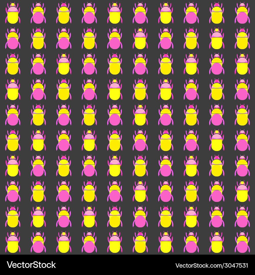 Seamless pattern with bugs Vector Image