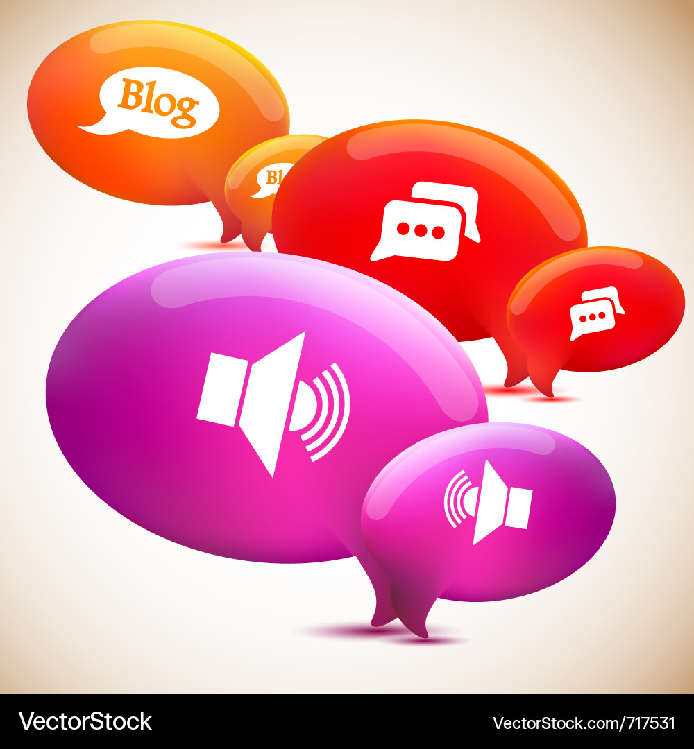 Speech bubble set Vector Image