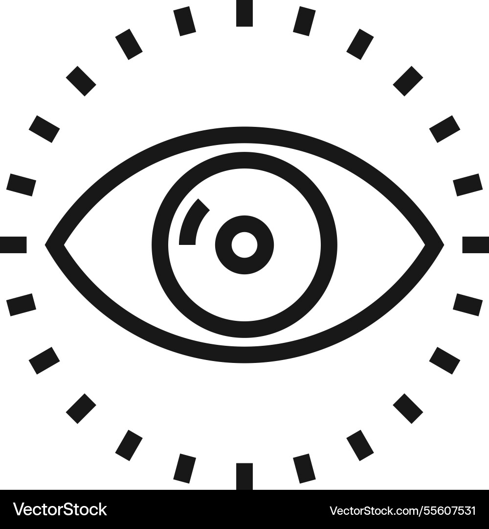 Watcher flat line web icon concept Watcher flat line web icon concept vector image