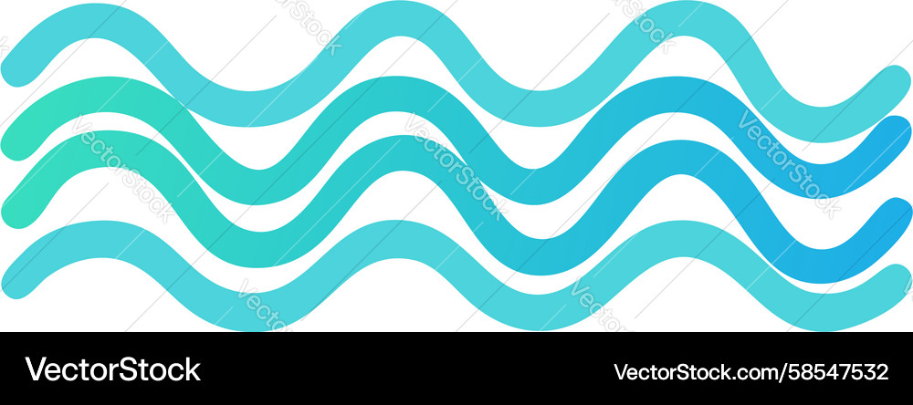 Abstract Ocean Wave Pattern Vector Image
