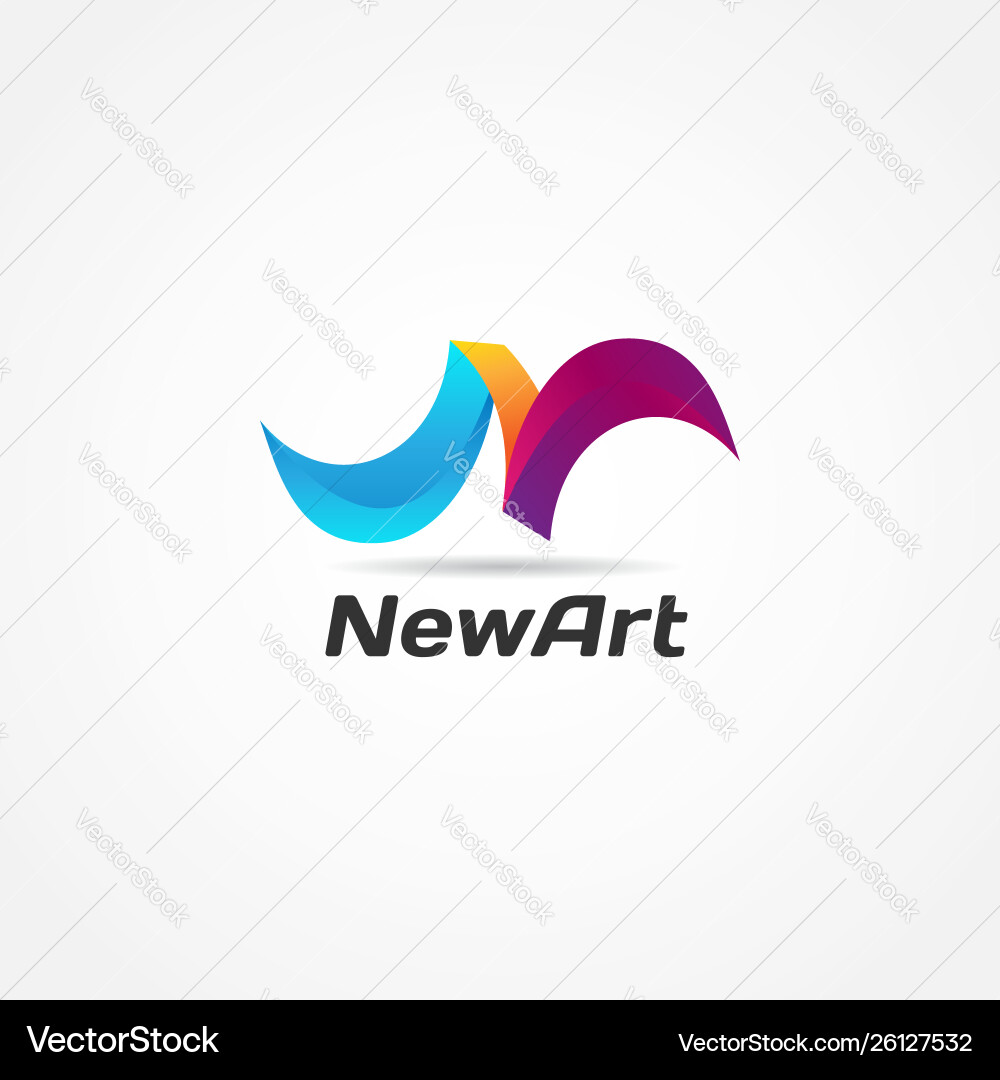 Abstrakt bunten Buchstaben n Logo Zeichen Symbol Symbol Abstrakt bunten Buchstaben n Logo Zeichen Symbol Symbol vektorbild