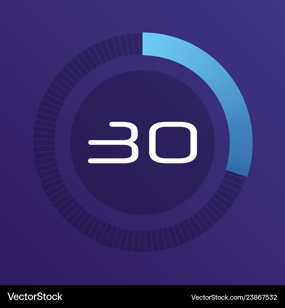 Circular interval timer Circular interval timer vector image