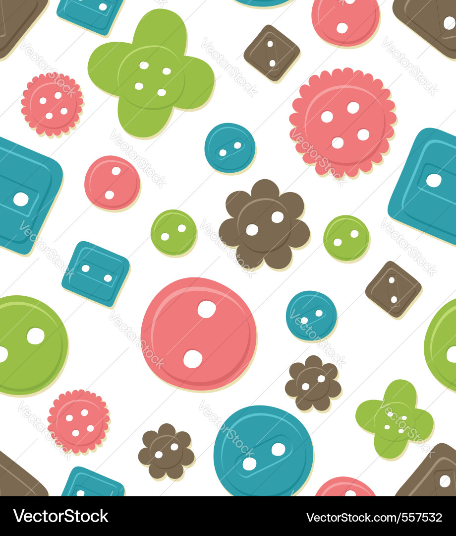 Colorful Button Pattern Vector Image