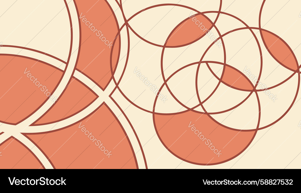 Earthy Overlapping Circles Pattern Vector Image