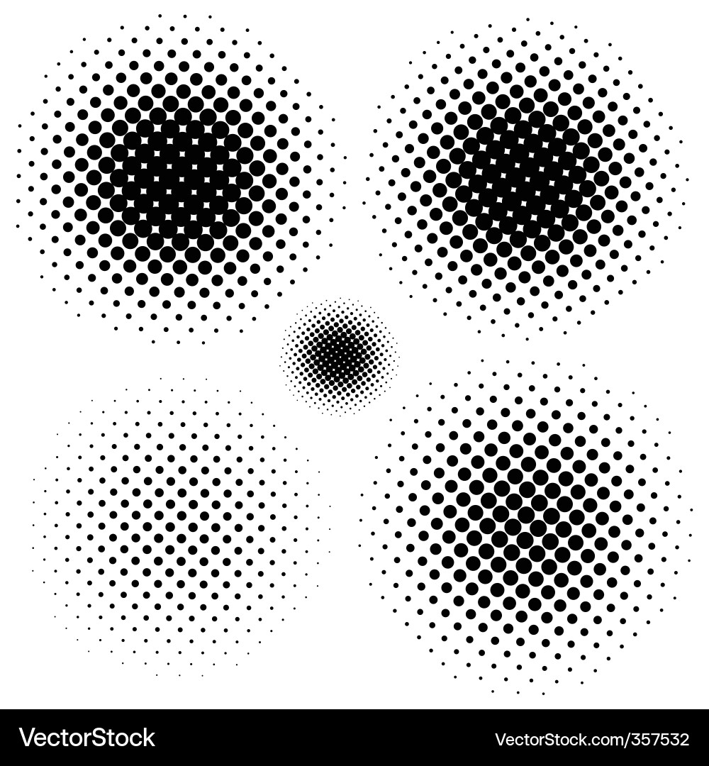 Halftone Pattern Elements vector image