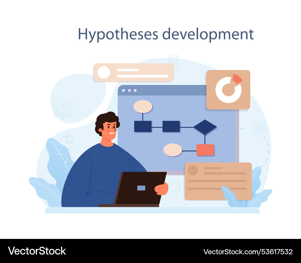 Predictive analytics process of using data Predictive analytics process of using data vector image