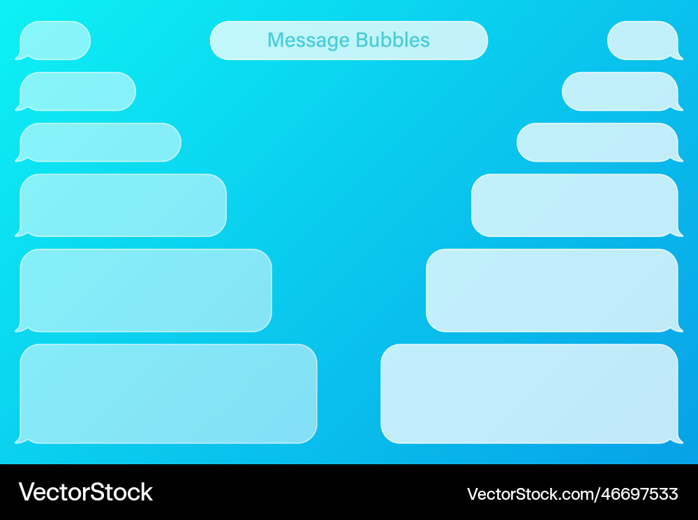Blank transparent various message bubbles Vector Image