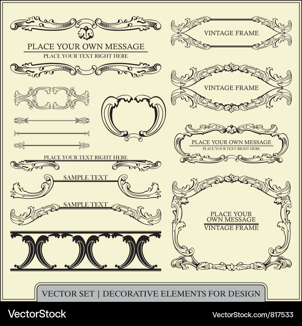 Calligraphic design elements Royalty Free Vector Image