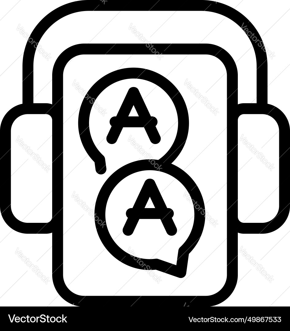 Cellular interpreter icon outline app Cellular interpreter icon outline app vector image