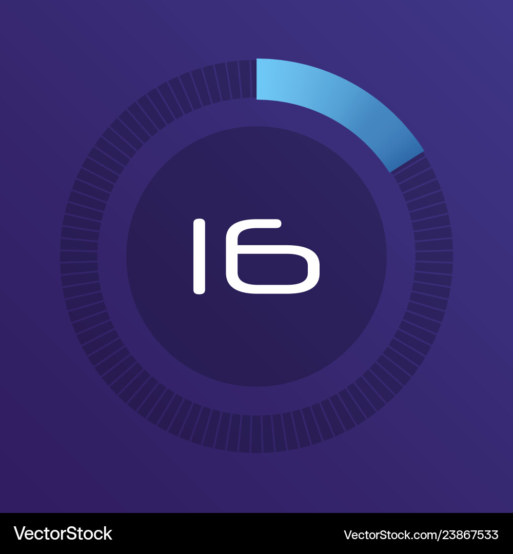 Circular interval timer vector image