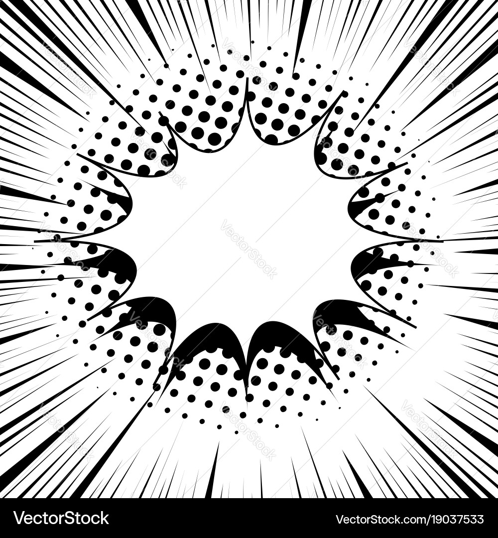 Comic book monochrome background Royalty Free Vector Image