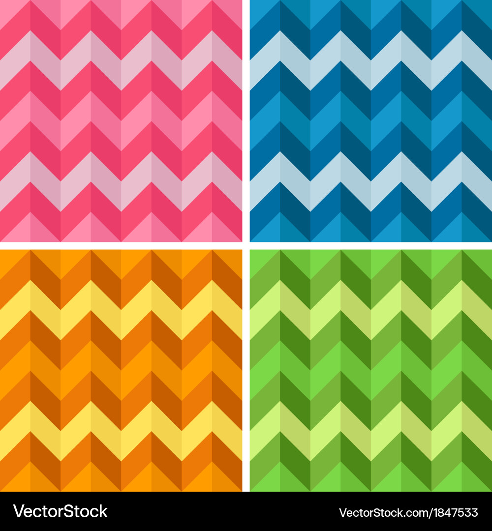 Geometric Zigzag Patterns vector image