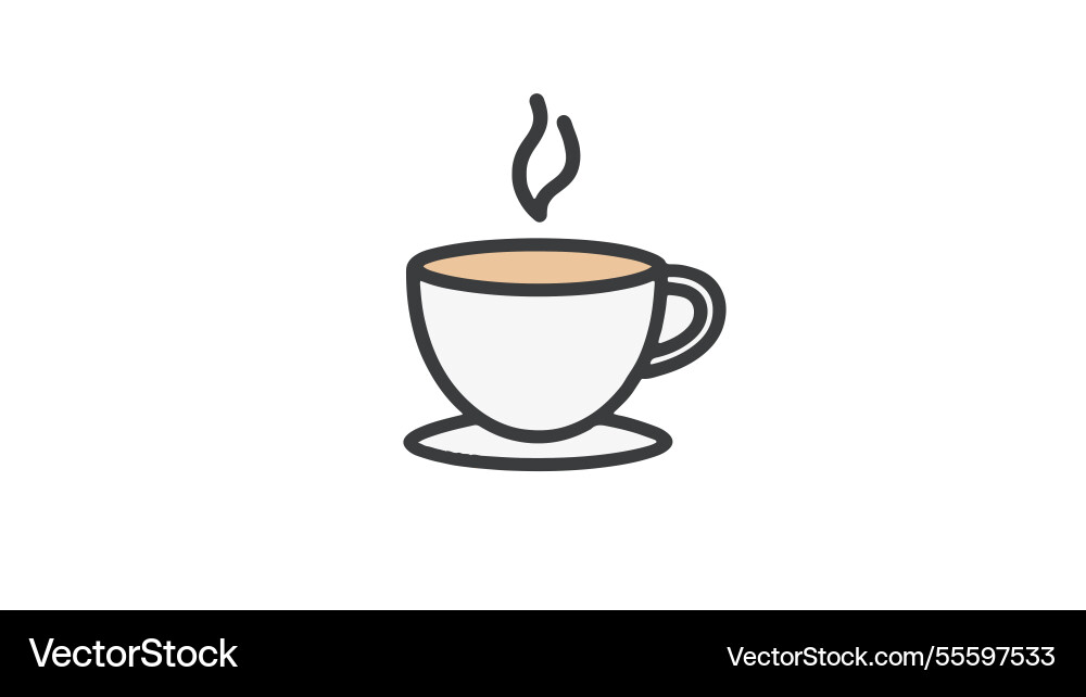 Heiße Kaffeetasse mit Dampf weißer Keramik Heiße Kaffeetasse mit Dampf weißer Keramik vektorbild