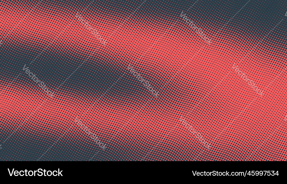 Dynamic Red Halftone Dots vector image
