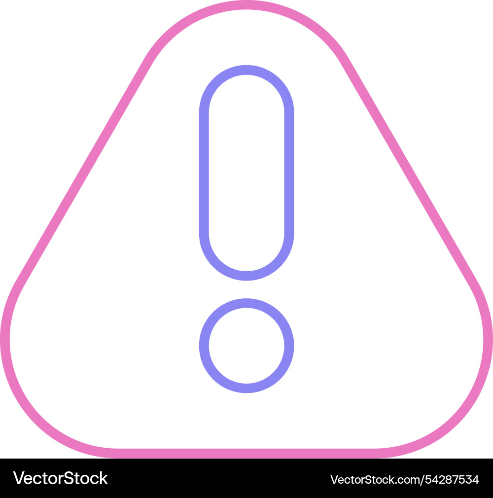 Error line two colour icon Vector Image