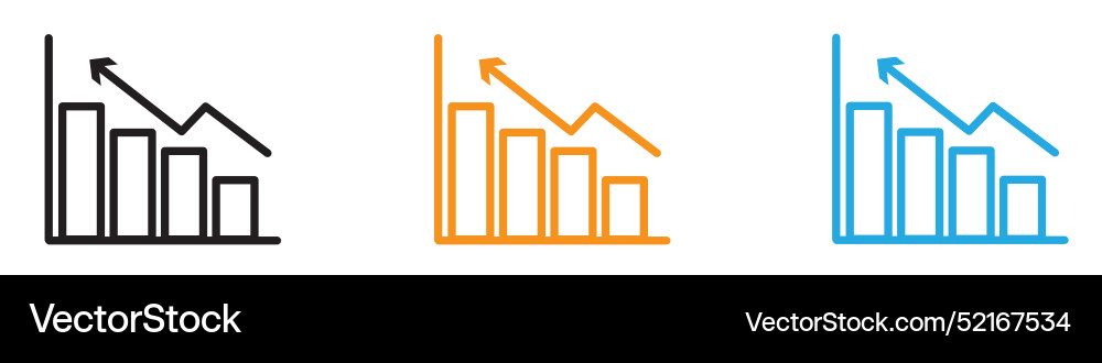 Graph chart icon logo set collection for web app Graph chart icon logo set collection for web app vector image