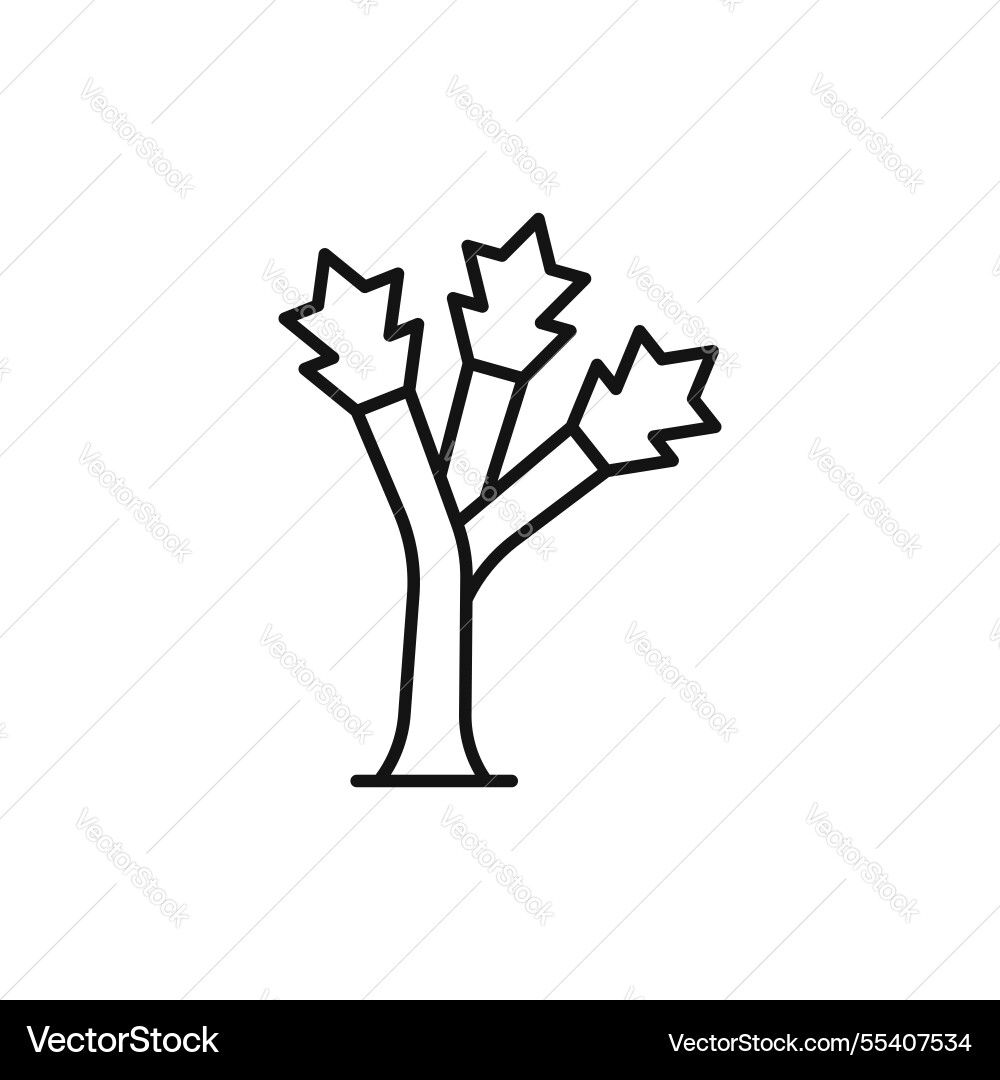 Joshua tree icon simple thin line Joshua tree icon simple thin line vector image