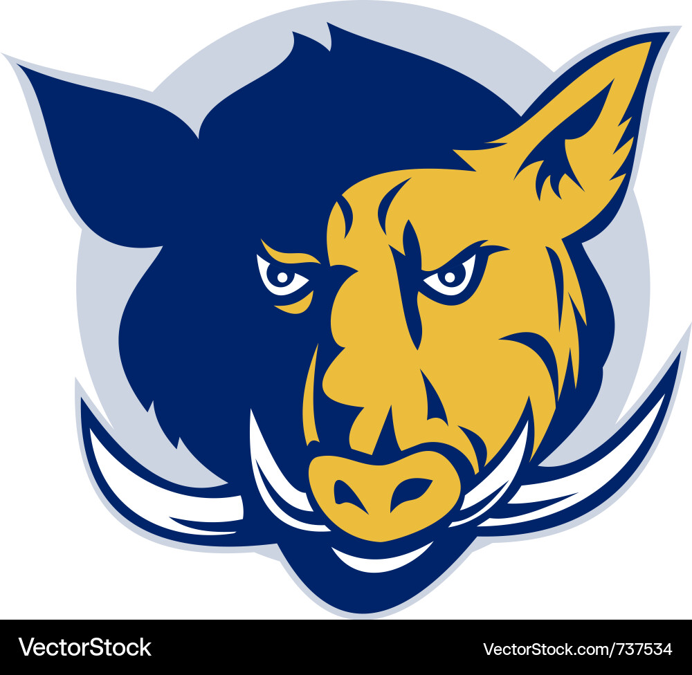 Razorback Wild Hog Mascot vector image