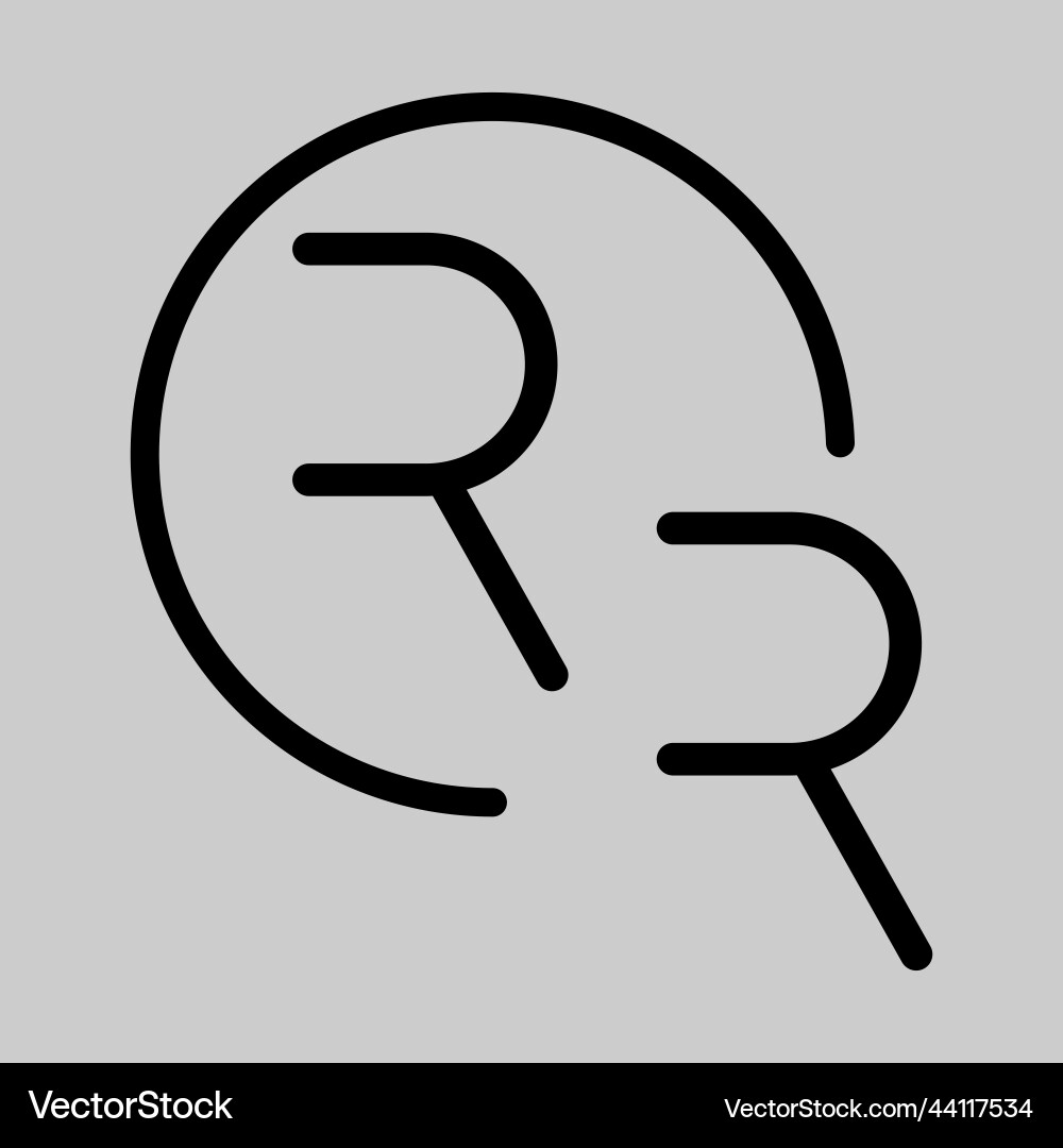 RR Monogram Logo - Modern & Minimal vector image