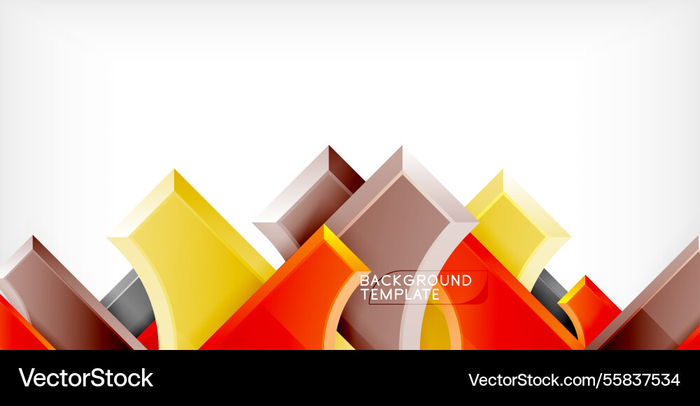 Square arrow shapes with round elements Vector Image