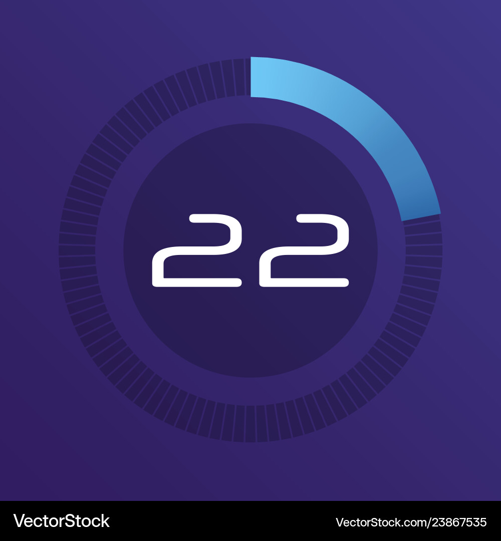 Circular interval timer Circular interval timer vector image