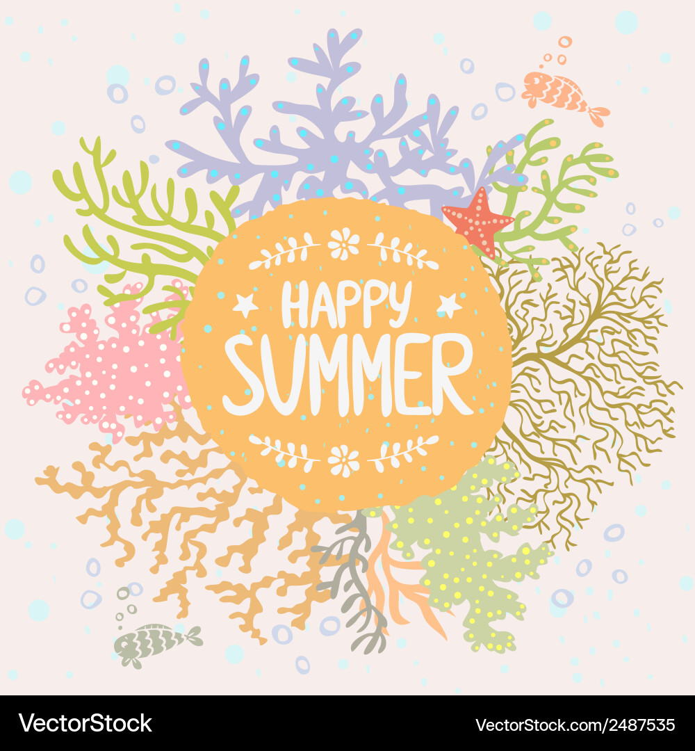 Corals Royalty Free Vector Image - VectorStock