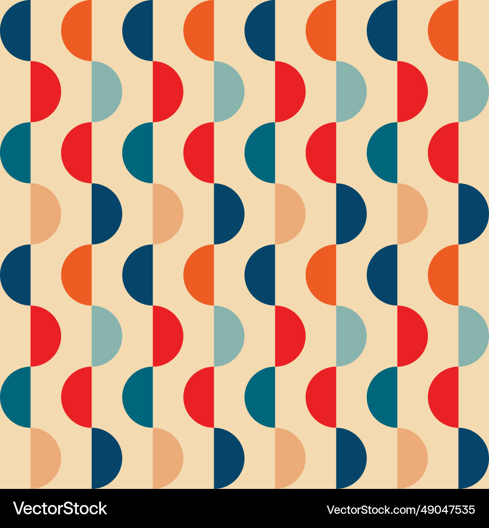 Retro geometric seamless pattern image Retro geometric seamless pattern image vector image