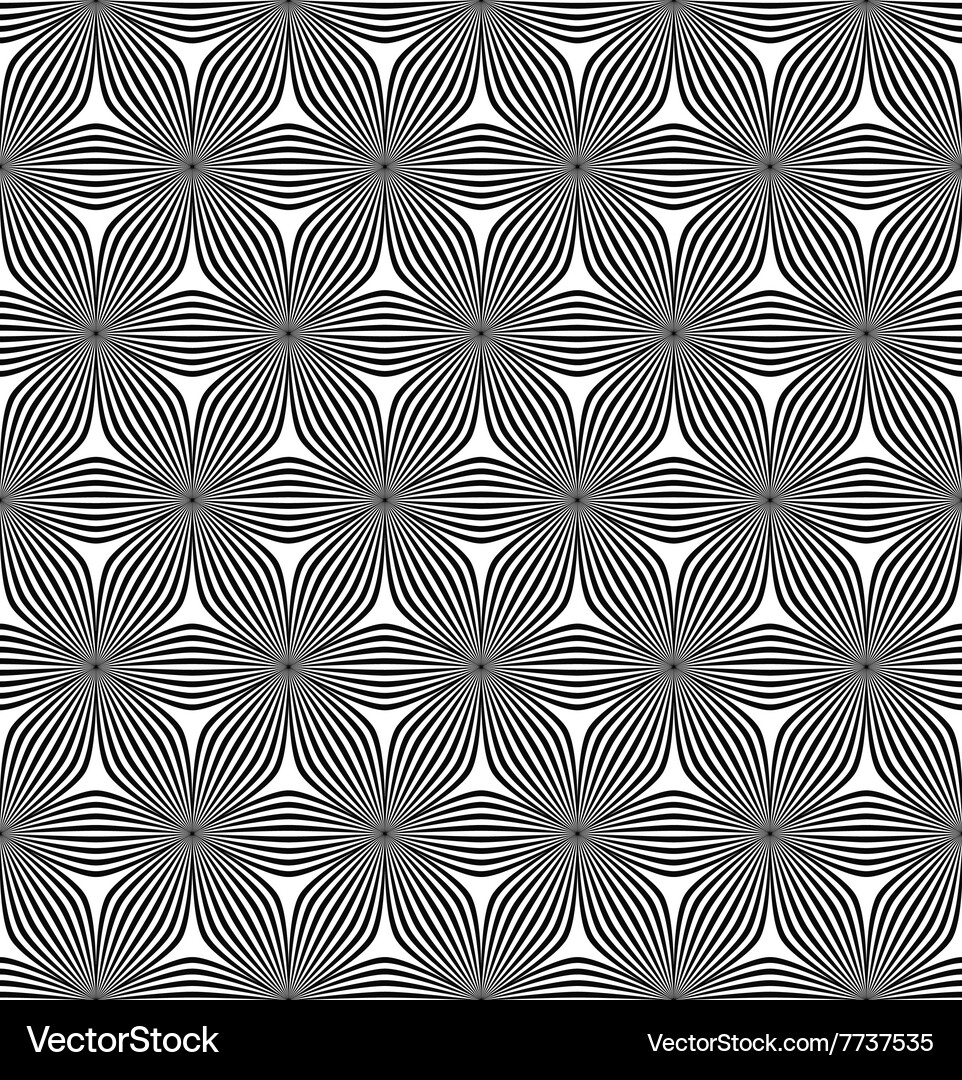 Seamless hexagonal curved line pattern Vector Image