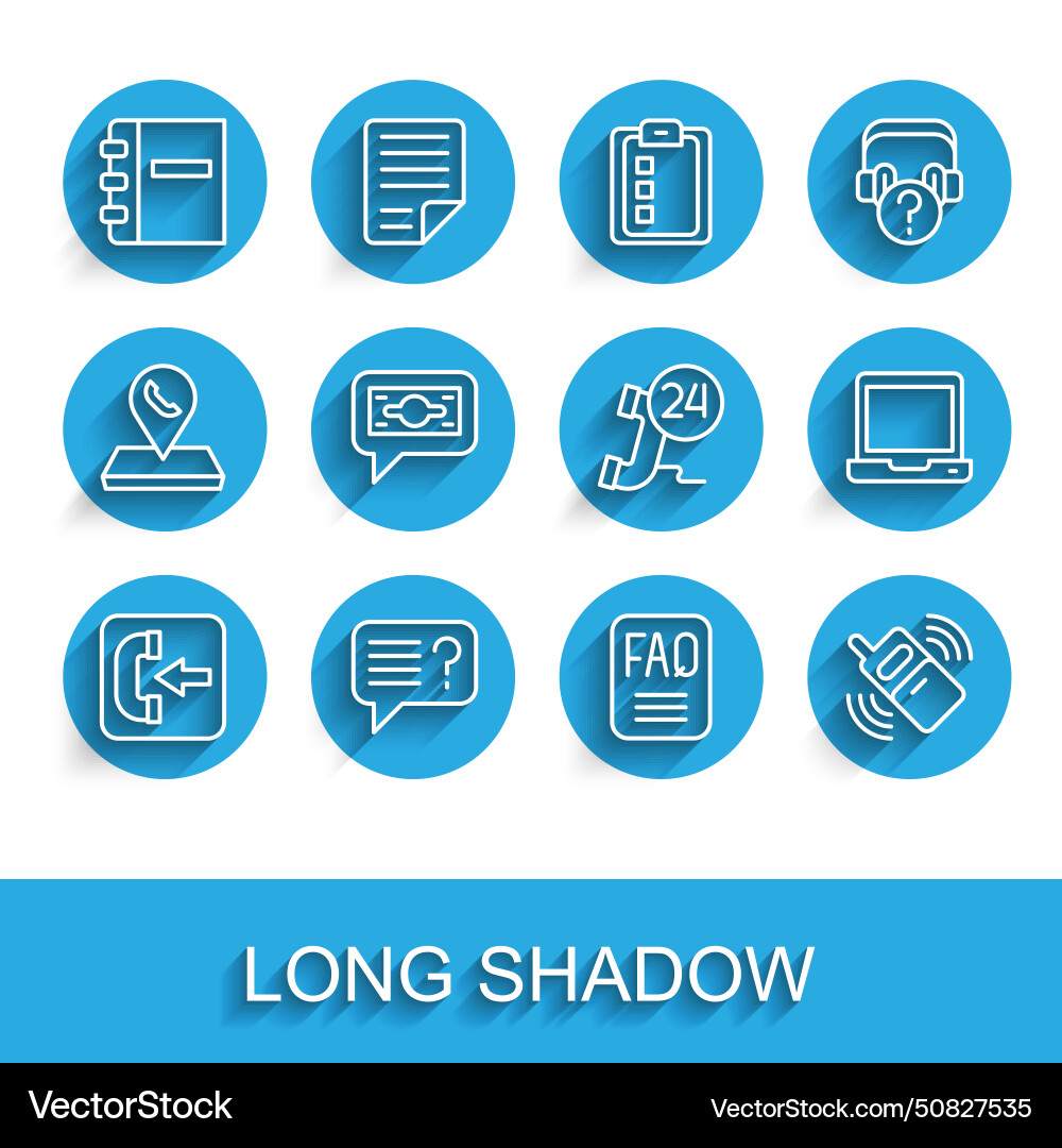 Set line incoming call phone unknown search vector image