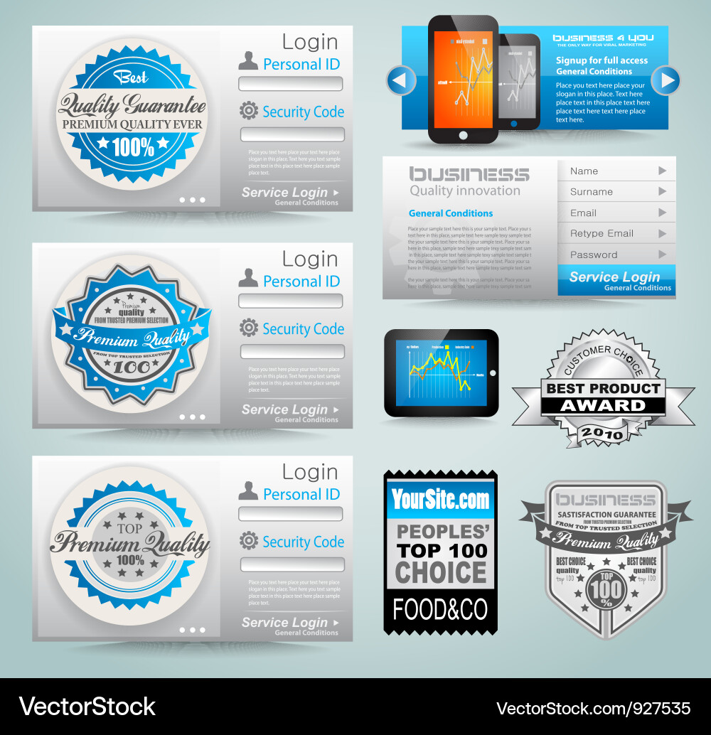 Website template Vector Image