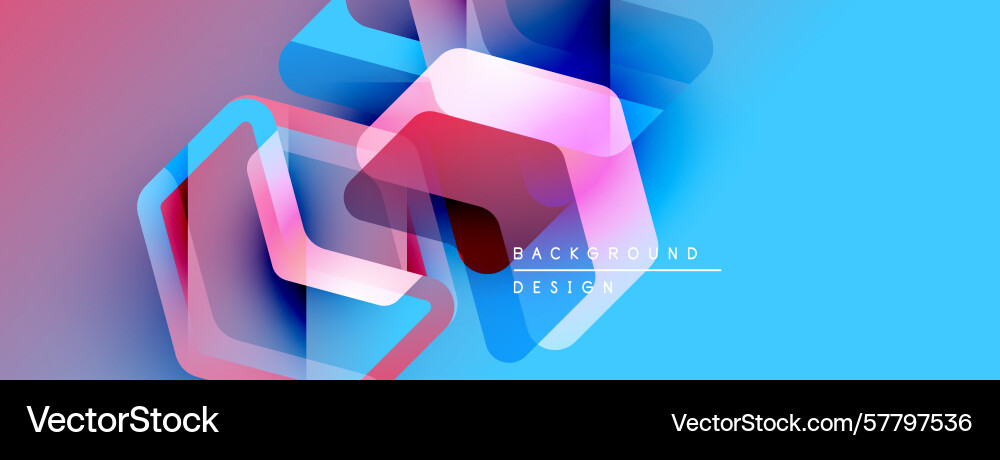 Abstract geometric shapes overlap creating vector image