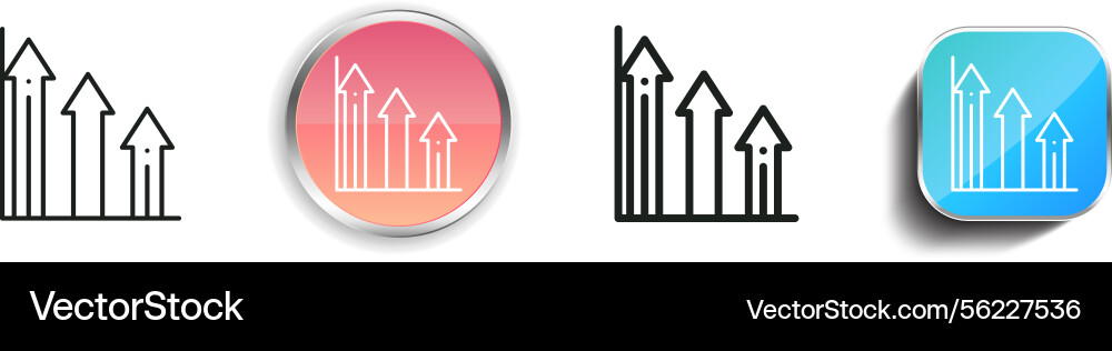 Loss icon thin linear regular and button style Vector Image